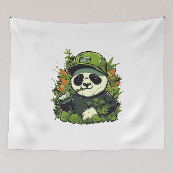 Item preview, Cool Colorful Panda Bear in Green designed and sold by MLArtifex.