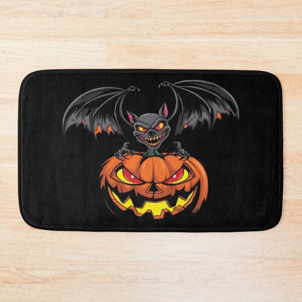 Item preview, Nightmare Vampire Bat with Haunted Halloween Pumpkin designed and sold by Sensepiphoria.