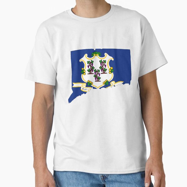 Item preview, Connecticut flag map designed and sold by MadeInR.