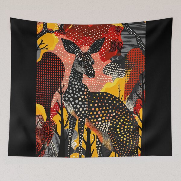 Item preview, Aboriginal Australian Kangaroo dot art roo artwork designed and sold by anins-azuree.