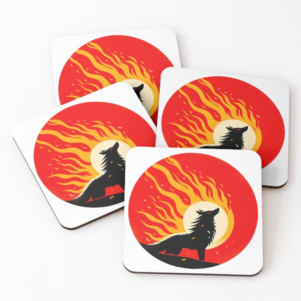 Item preview, Fire Coyote, Ai Generated Art    designed and sold by ACC .