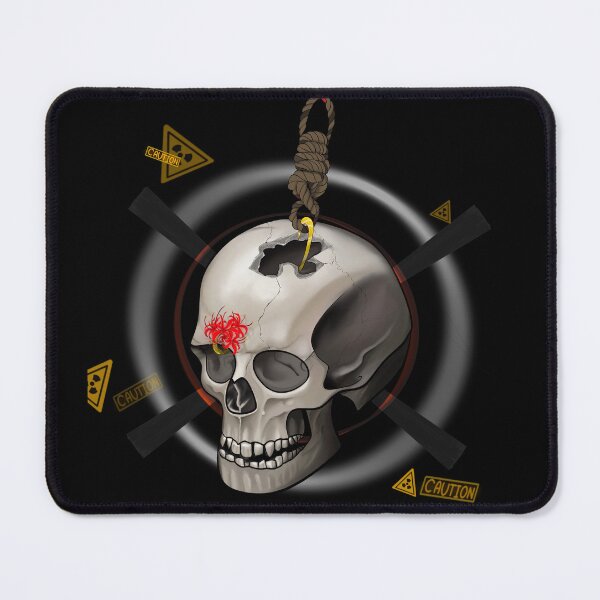 Item preview, Caution Skull with Higanbana flower of Death designed and sold by ArtsSM1.