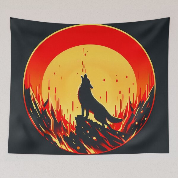 Item preview, Fire Jackal, Ai Generated Art    designed and sold by ACC .