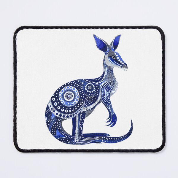 Item preview, Aboriginal Australian blue Kangaroo dot art roo artwork designed and sold by anins-azuree.