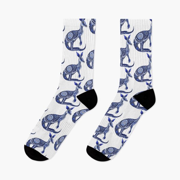 Item preview, Aboriginal Australian blue Kangaroo dot art roo artwork designed and sold by anins-azuree.