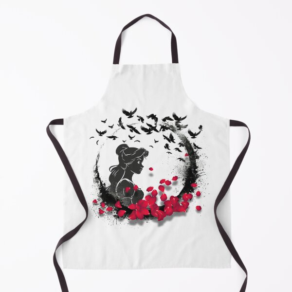 Item preview, Princess surrounded by petals and magical birds with dark silhouette designed and sold by Micapox.