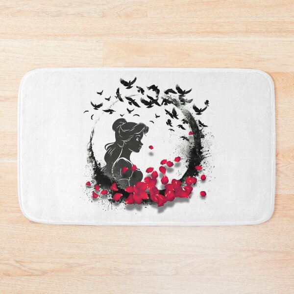 Item preview, Princess surrounded by petals and magical birds with dark silhouette designed and sold by Micapox.