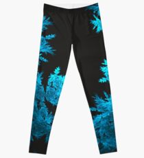 Blue frost on black background. Leggings