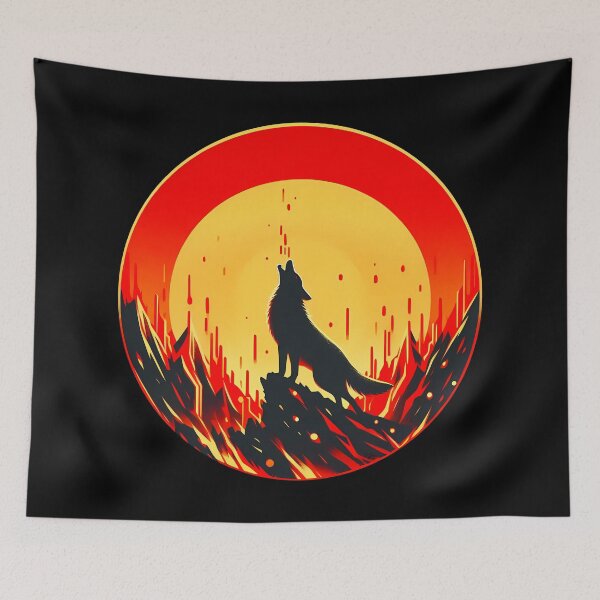 Item preview, Fire Jackal, Ai Generated Art    designed and sold by ACC .
