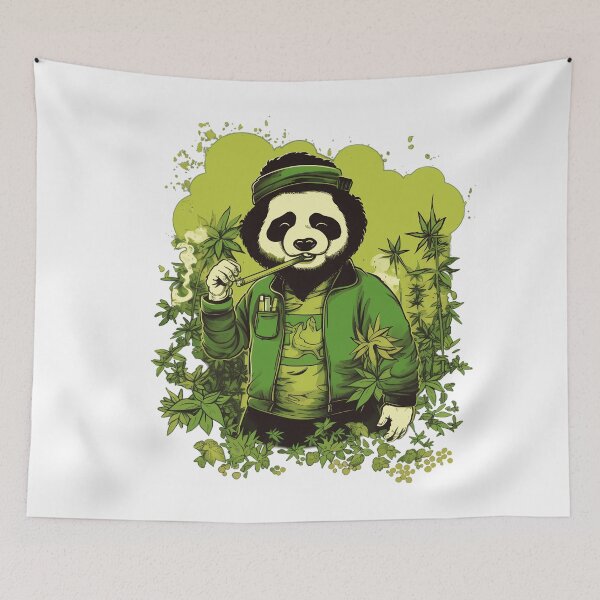 Item preview, Cool Colorful Panda Bear in Green designed and sold by MLArtifex.