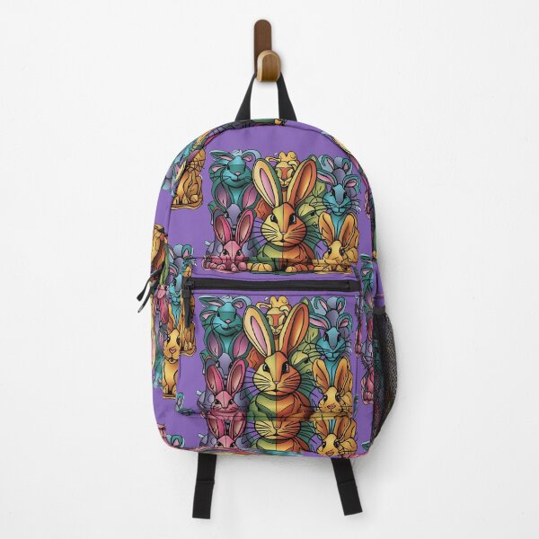 Item preview, Funny Colorful Bunny Rabbit Group Abstract Art designed and sold by Nature's Fancy.