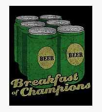 Beer Breakfast of Champions Vintage Photographic Print