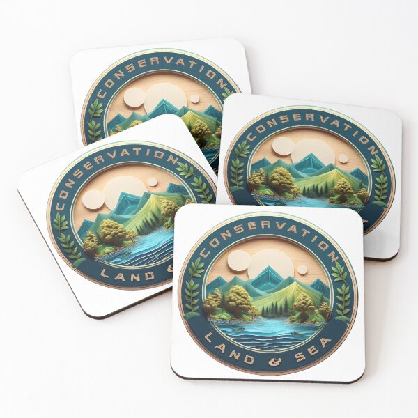 Item preview, Conservation, Land & Sea Round Logo designed and sold by hermosaman.