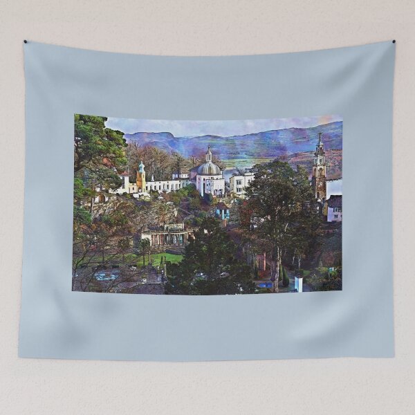 Item preview, In The Village, Portmeirion 5, watercolour effect designed and sold by paulboizot.