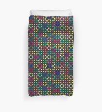 Bright Multi Colored Modern Quatrefoil Duvet Cover