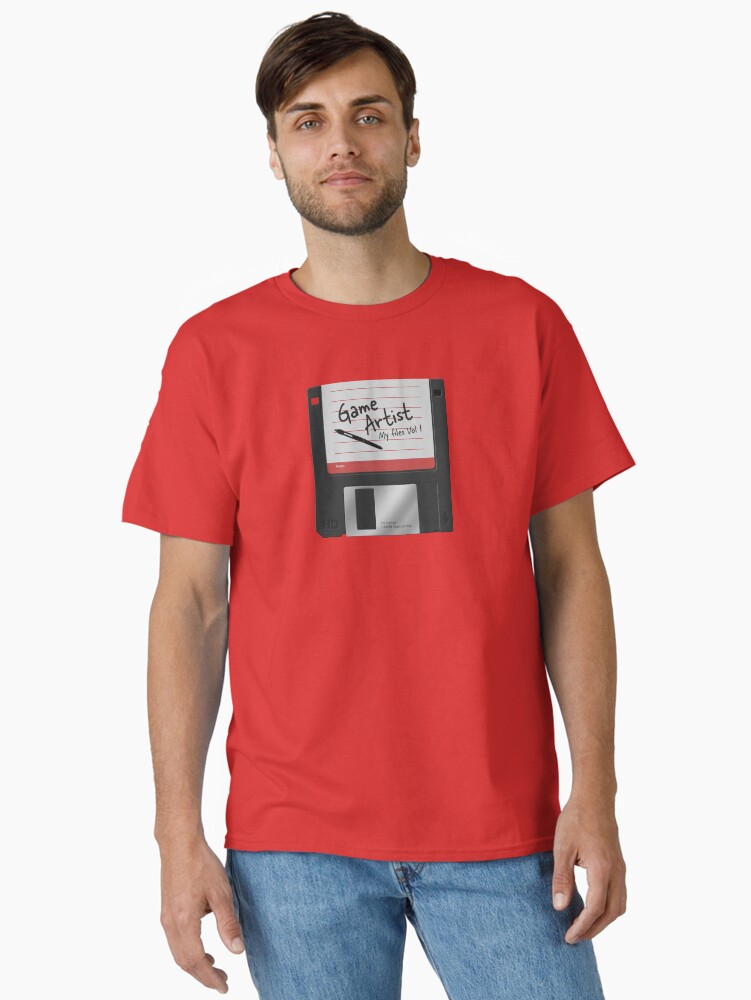 Thumbnail 2 of 7, Classic T-Shirt, Game Artist Vintage Floppy Disk designed and sold by darkskygear.
