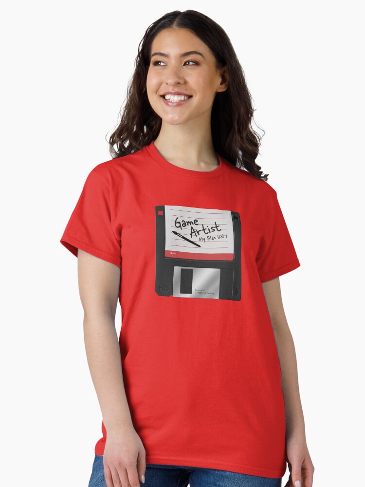 Thumbnail 1 of 7, Classic T-Shirt, Game Artist Vintage Floppy Disk designed and sold by darkskygear.