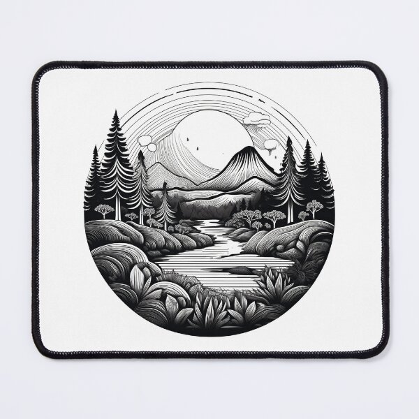 Item preview, The forest surrounded by the sunset - Modern, neutral, mystical and elegant design designed and sold by Nell-e.