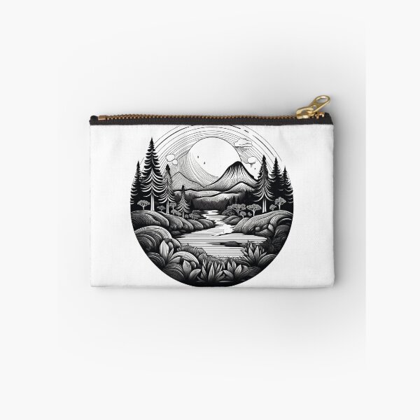 Item preview, The forest surrounded by the sunset - Modern, neutral, mystical and elegant design designed and sold by Nell-e.