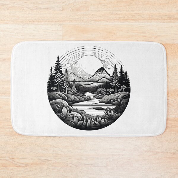 Item preview, The forest surrounded by the sunset - Modern, neutral, mystical and elegant design designed and sold by Nell-e.