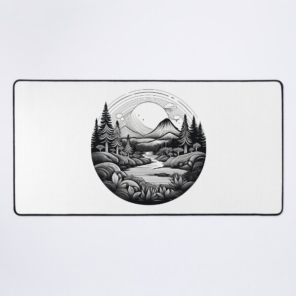 Item preview, The forest surrounded by the sunset - Modern, neutral, mystical and elegant design designed and sold by Nell-e.