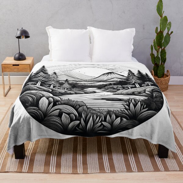 Item preview, The forest surrounded by the sunset - Modern, neutral, mystical and elegant design designed and sold by Nell-e.