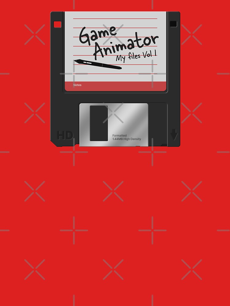 Thumbnail 7 of 7, Classic T-Shirt, Game Animator Vintage Floppy Disk designed and sold by darkskygear.