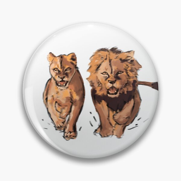 Item preview, Two Running Lions Side by Side designed and sold by Crescent-Canvas.