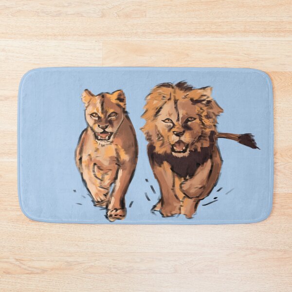 Item preview, Two Running Lions Side by Side designed and sold by Crescent-Canvas.