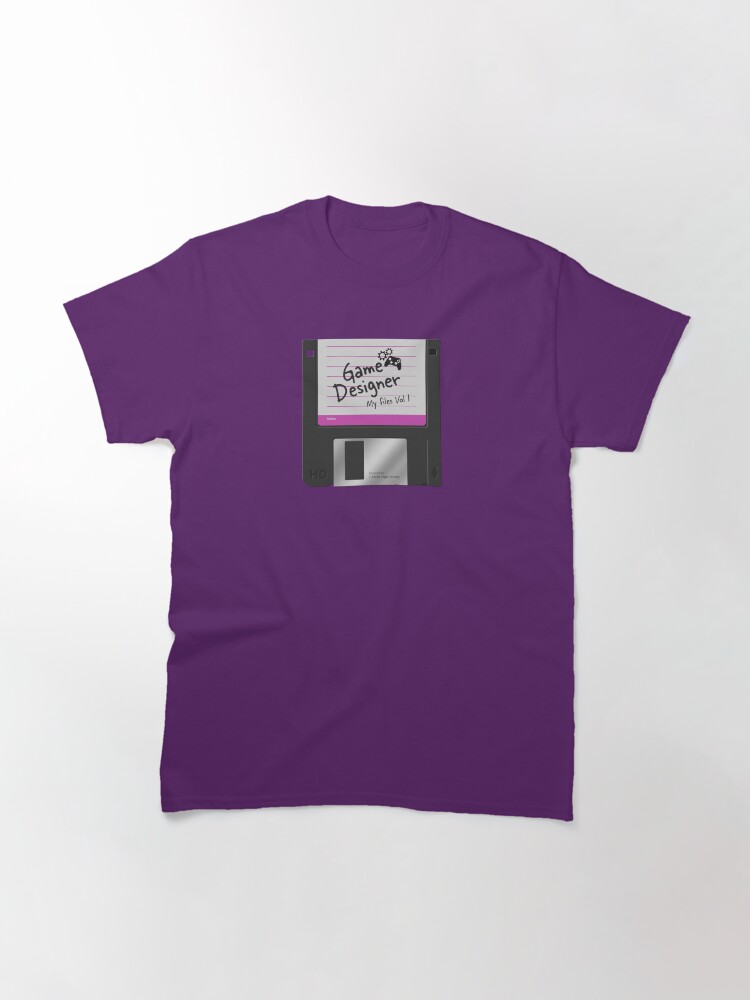Thumbnail 3 of 7, Classic T-Shirt, Game Designer Vintage Floppy Disk designed and sold by darkskygear.