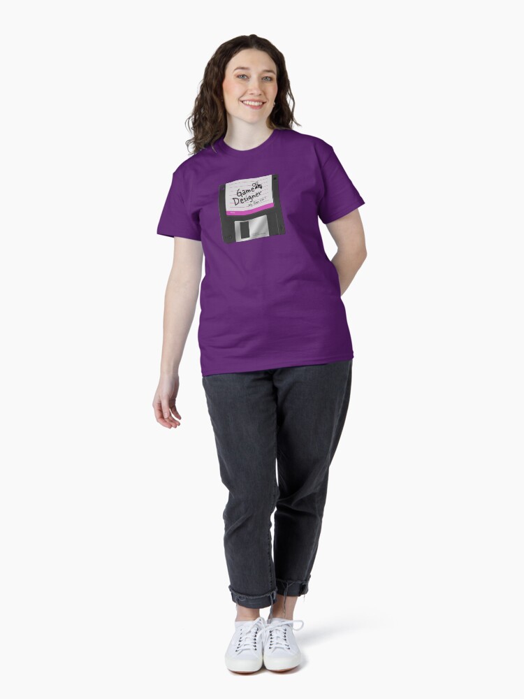Thumbnail 4 of 7, Classic T-Shirt, Game Designer Vintage Floppy Disk designed and sold by darkskygear.