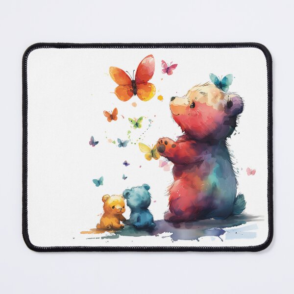 Item preview, Rainbow cute bear, Bear custom, Teddy Bear funny with Butterflies of many colors designed and sold by CHOKCHAIVONGDEE.