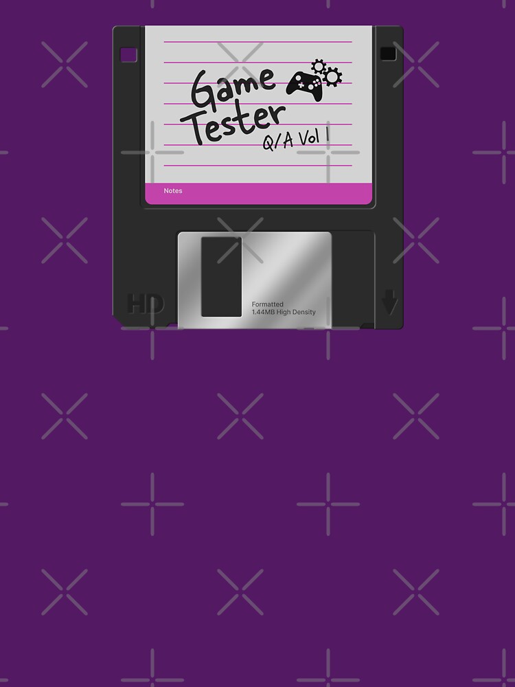 Thumbnail 7 of 7, Classic T-Shirt, Game Tester Vintage Floppy Disk designed and sold by darkskygear.