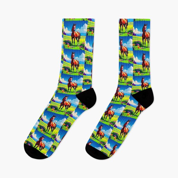 Item preview, Vibrant Field with Joyful Foal designed and sold by artwaves.