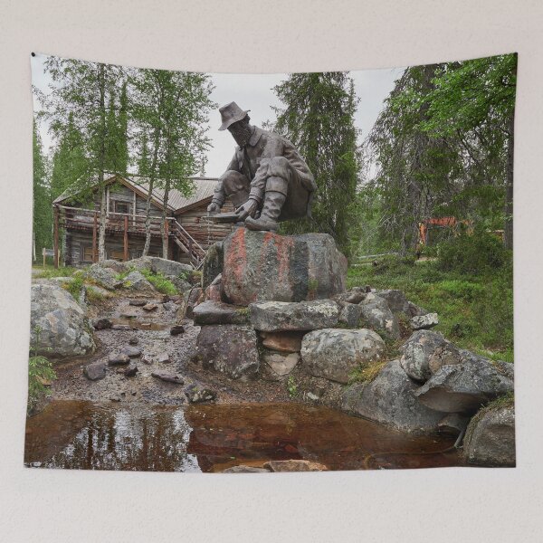 Item preview, Gold prospector statue. Tankavaara Gold Village designed and sold by Jouko Lehto Photography.