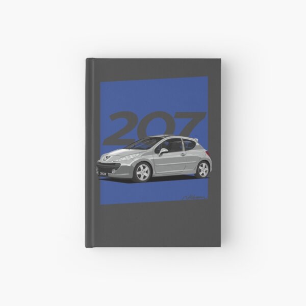 Aperçu de l'œuvre Peugeot 207 (hayon 3 portes pré-lifting) en Gris Aluminium (Argent/Blanc) créée et vendue par Nickssan.