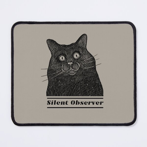 Item preview, Black Introvert Cat Silent Observer designed and sold by alczar.