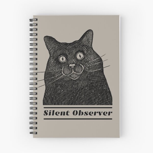 Item preview, Black Introvert Cat Silent Observer  designed and sold by alczar.