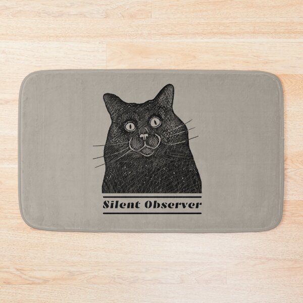 Item preview, Black Introvert Cat Silent Observer  designed and sold by alczar.