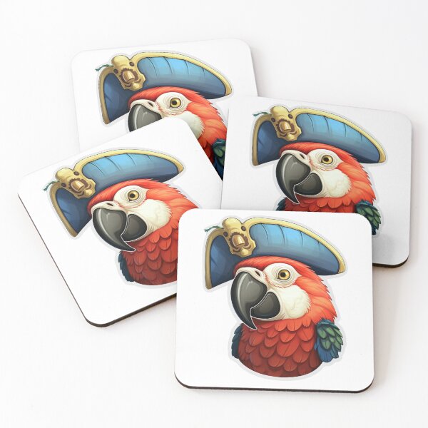 Item preview, Kawaii Pirate Dangerous Rough Caribbean Parrot Jack Sparrow Animal designed and sold by SMARTKIT  DESIGNAGENCY.