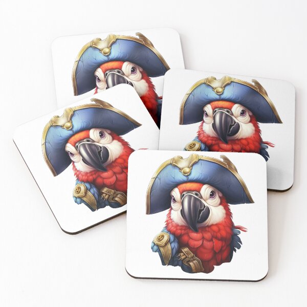 Item preview, Kawaii Pirate Dangerous Rough Caribbean Parrot Jack Sparrow Animal designed and sold by SMARTKIT  DESIGNAGENCY.