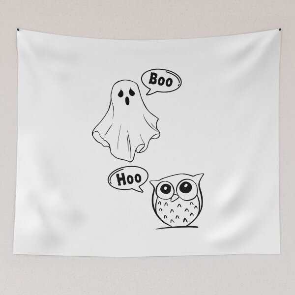 Item preview, Boo Hoo Ghost and Owl Convo designed and sold by SunandShade.