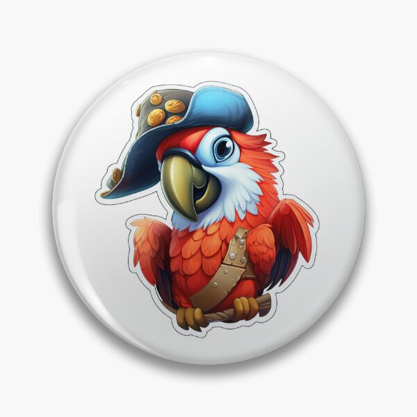 Item preview, Kawaii Pirate Dangerous Rough Caribbean Parrot Jack Sparrow Animal designed and sold by SMARTKIT  DESIGNAGENCY.
