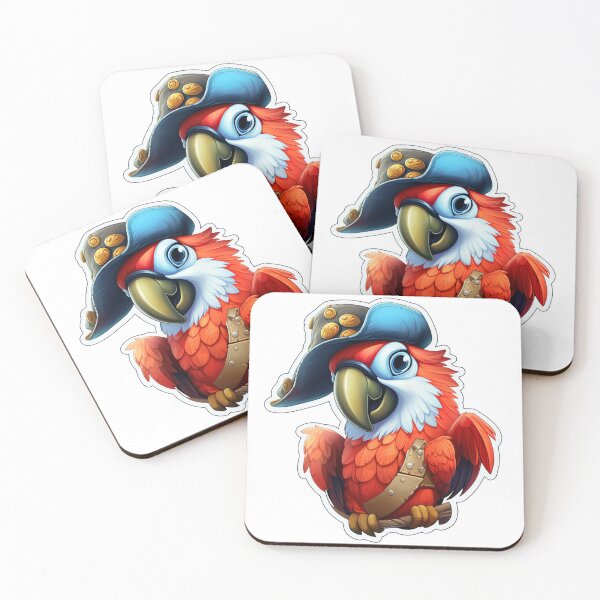 Item preview, Kawaii Pirate Dangerous Rough Caribbean Parrot Jack Sparrow Animal designed and sold by SMARTKIT  DESIGNAGENCY.