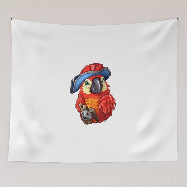 Item preview, Kawaii Pirate Dangerous Rough Caribbean Parrot Jack Sparrow Animal designed and sold by SMARTKIT  DESIGNAGENCY.
