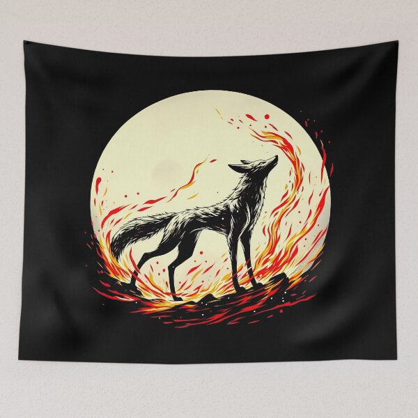Item preview, Fire Jackal, Ai Generated Art    designed and sold by ACC .