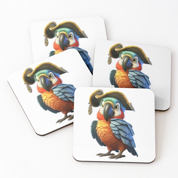 Item preview, Kawaii Pirate Dangerous Rough Caribbean Parrot Jack Sparrow Animal designed and sold by SMARTKIT  DESIGNAGENCY.