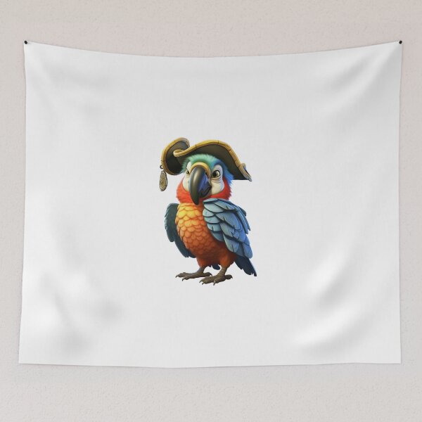 Item preview, Kawaii Pirate Dangerous Rough Caribbean Parrot Jack Sparrow Animal designed and sold by SMARTKIT  DESIGNAGENCY.