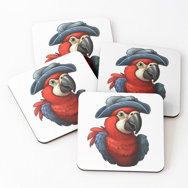 Item preview, Kawaii Pirate Dangerous Rough Caribbean Parrot Jack Sparrow Animal designed and sold by SMARTKIT  DESIGNAGENCY.
