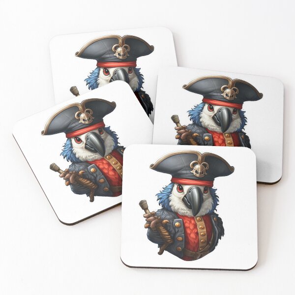 Item preview, Kawaii Pirate Dangerous Rough Caribbean Parrot Jack Sparrow Animal designed and sold by SMARTKIT  DESIGNAGENCY.